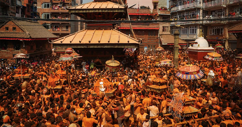 Vibrant Sindoor Jatra Celebrations Light Up Madhyapur Thimi